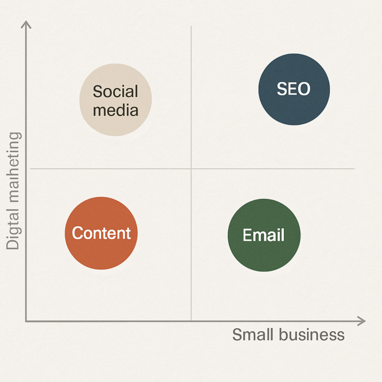 Carte perceptuelle illustrant le positionnement marketing pour petites entreprises