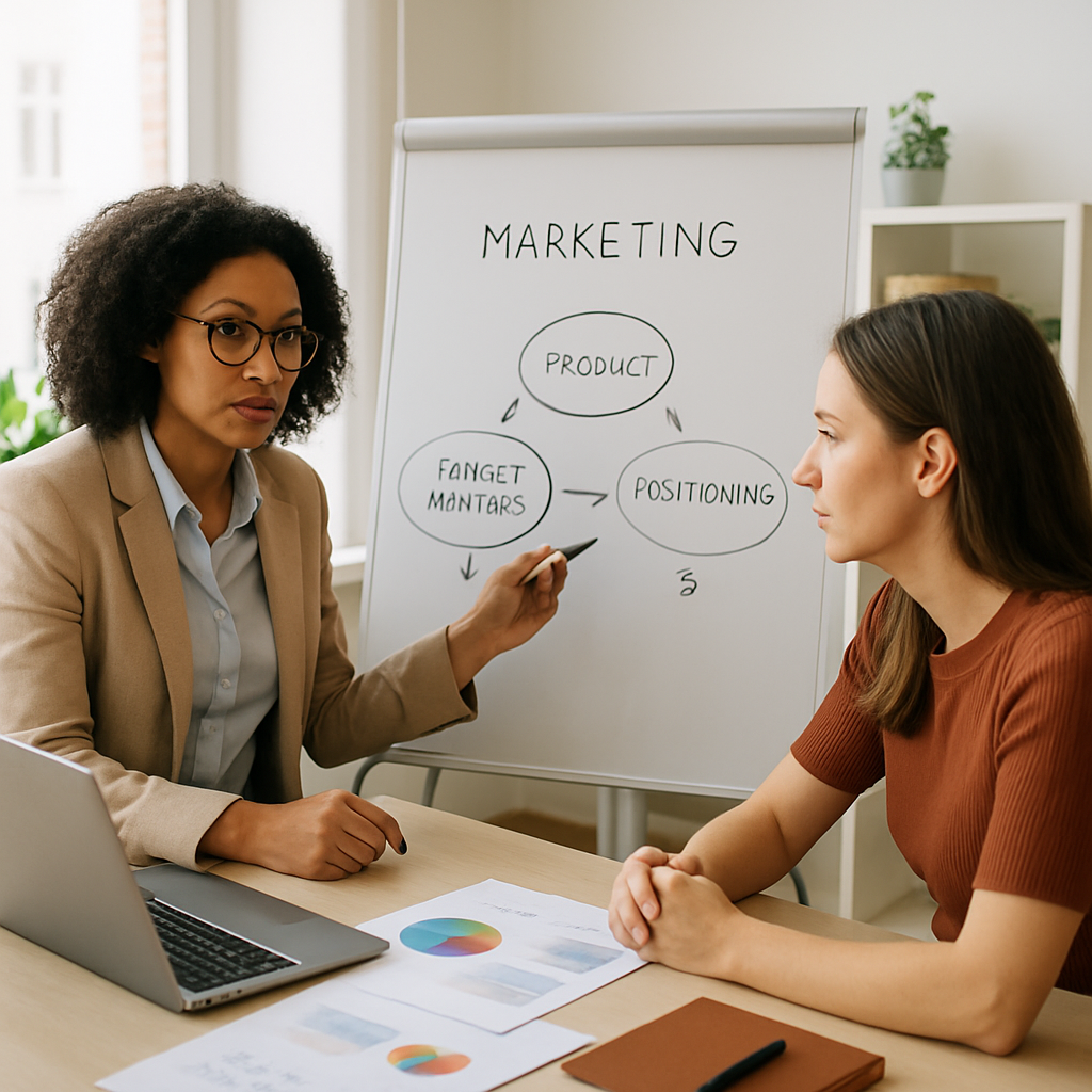Consultant marketing en stratégie avec dirigeant de TPE