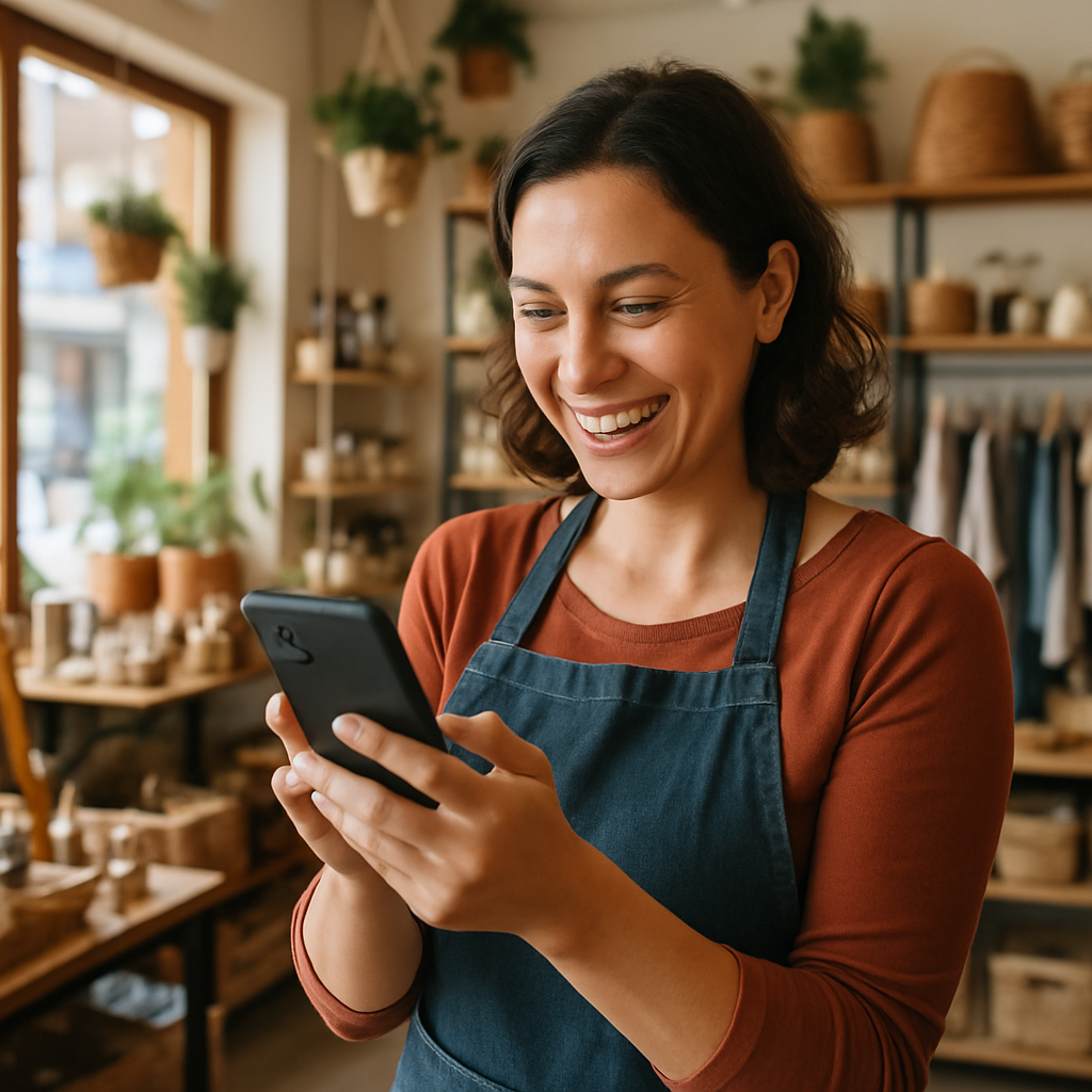 Petite entreprise utilisant les réseaux sociaux pour sa stratégie marketing