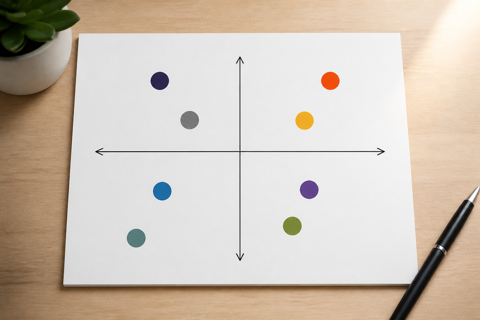 Exemple de carte perceptuelle positionnant des marques selon qualité et prix