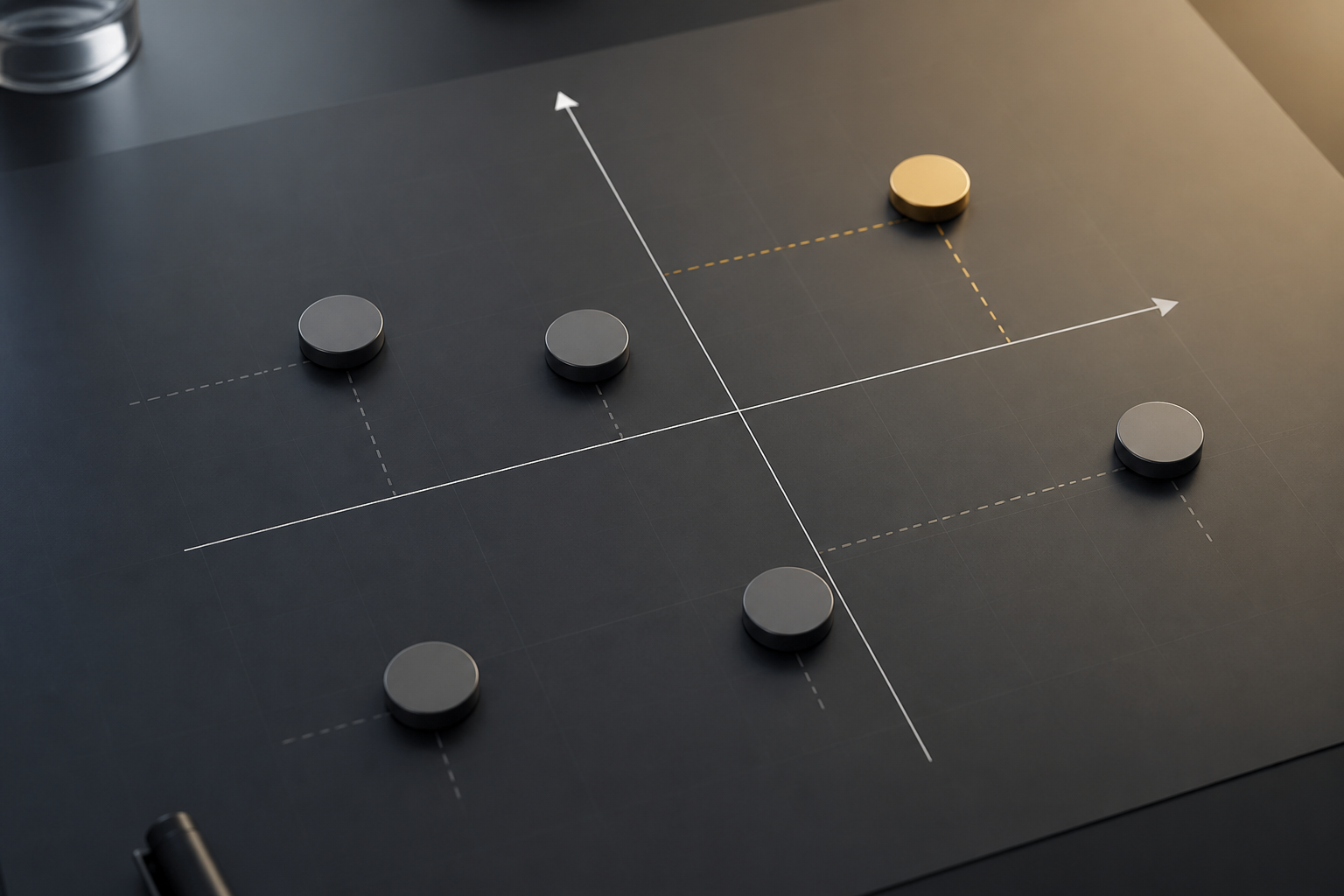 Diagramme de mapping concurrentiel pour le positionnement d'entreprise