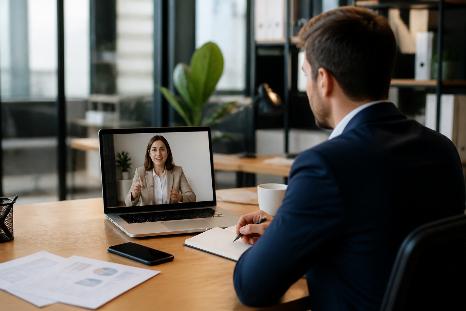 Consultant marketing expliquant la stratégie inbound marketing à un dirigeant de PME