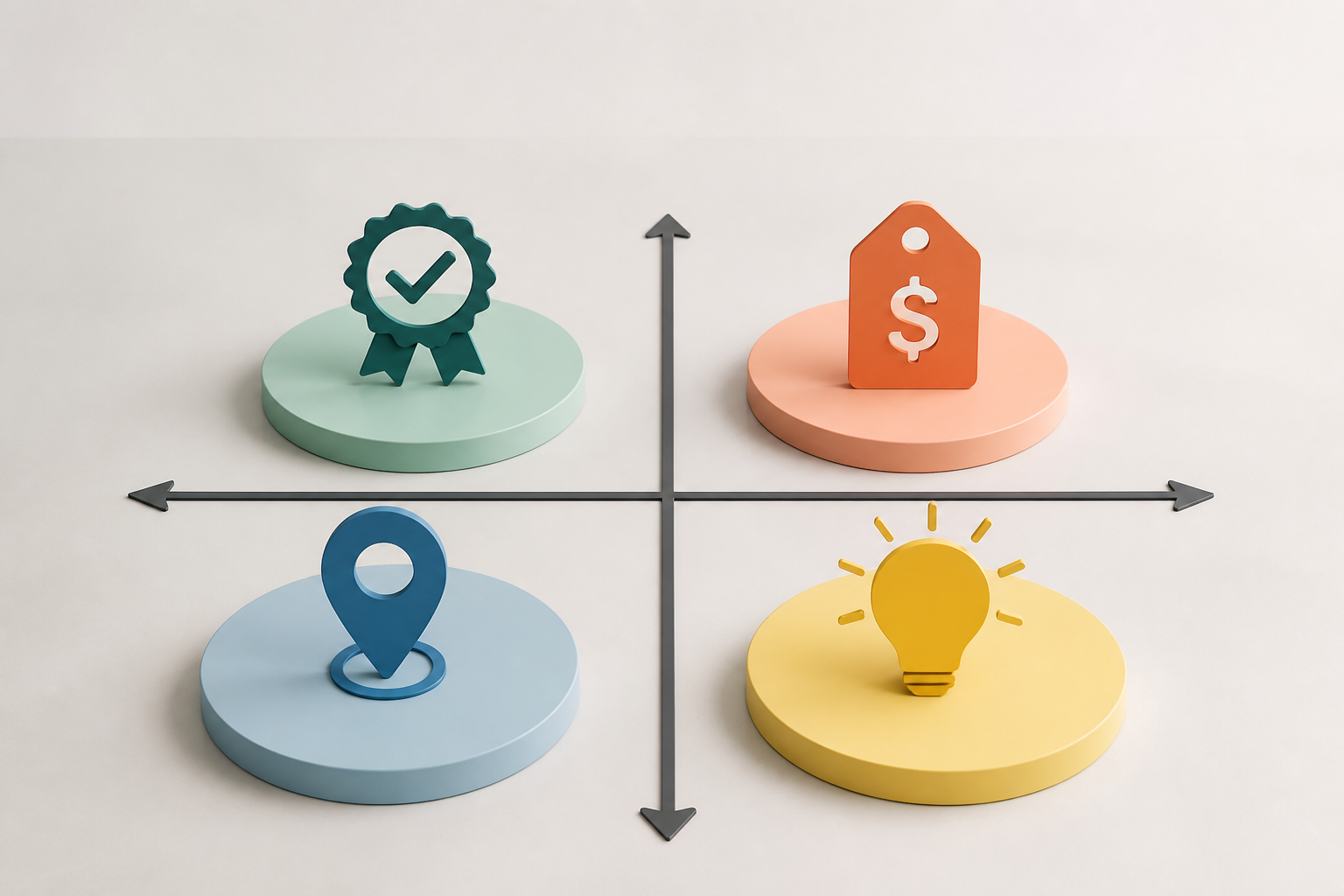 Diagramme de stratégie de positionnement marketing