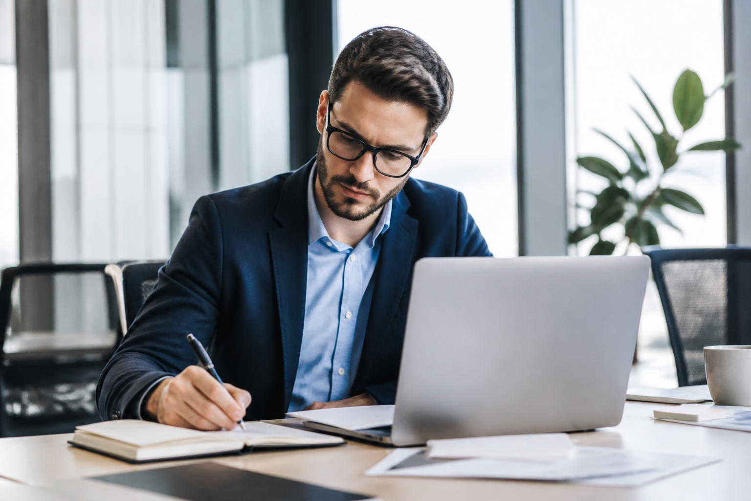 Consultant marketing travaillant sur une stratégie de personal branding
