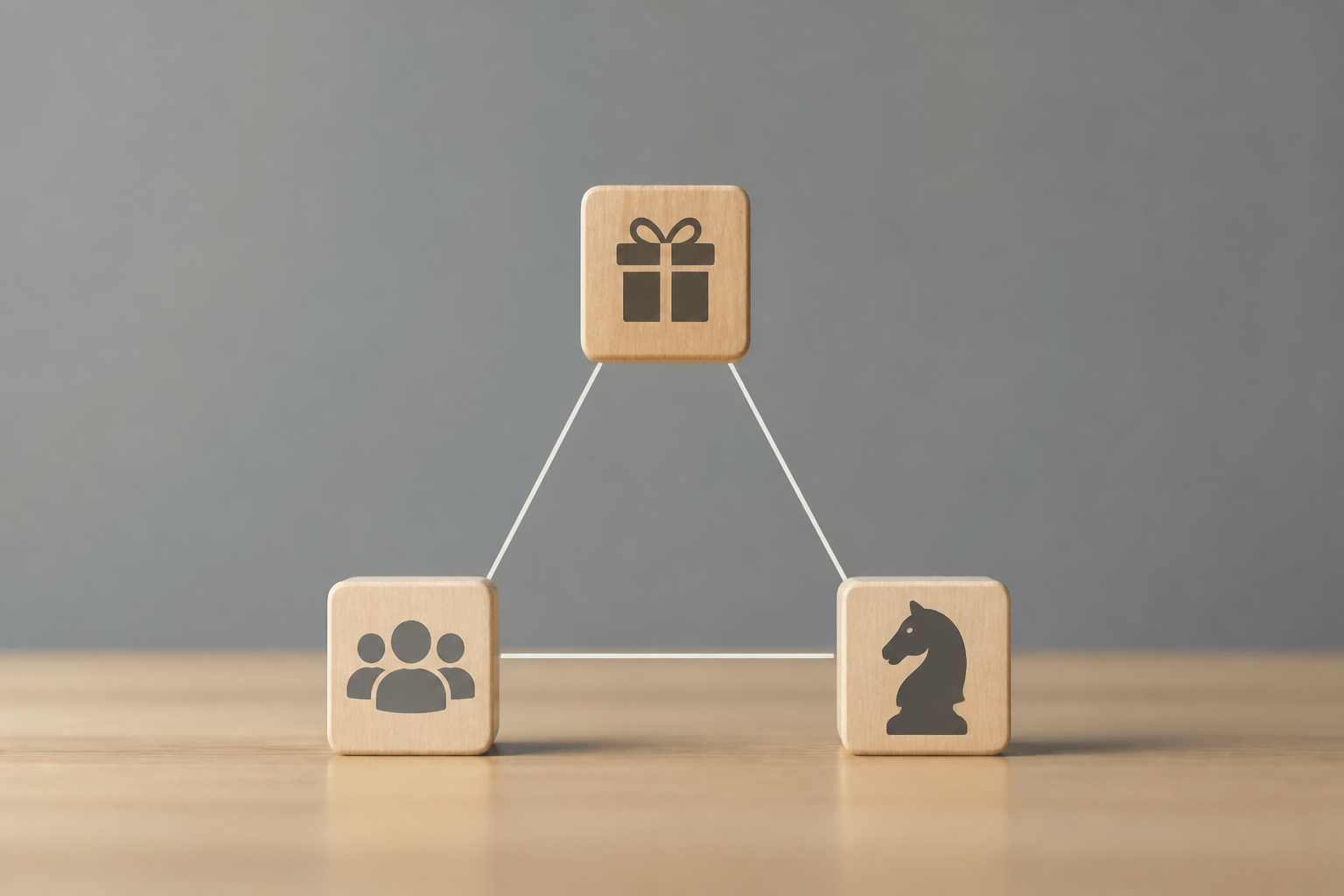 Schéma illustrant le triangle d’or marketing avec offre, cible et concurrence