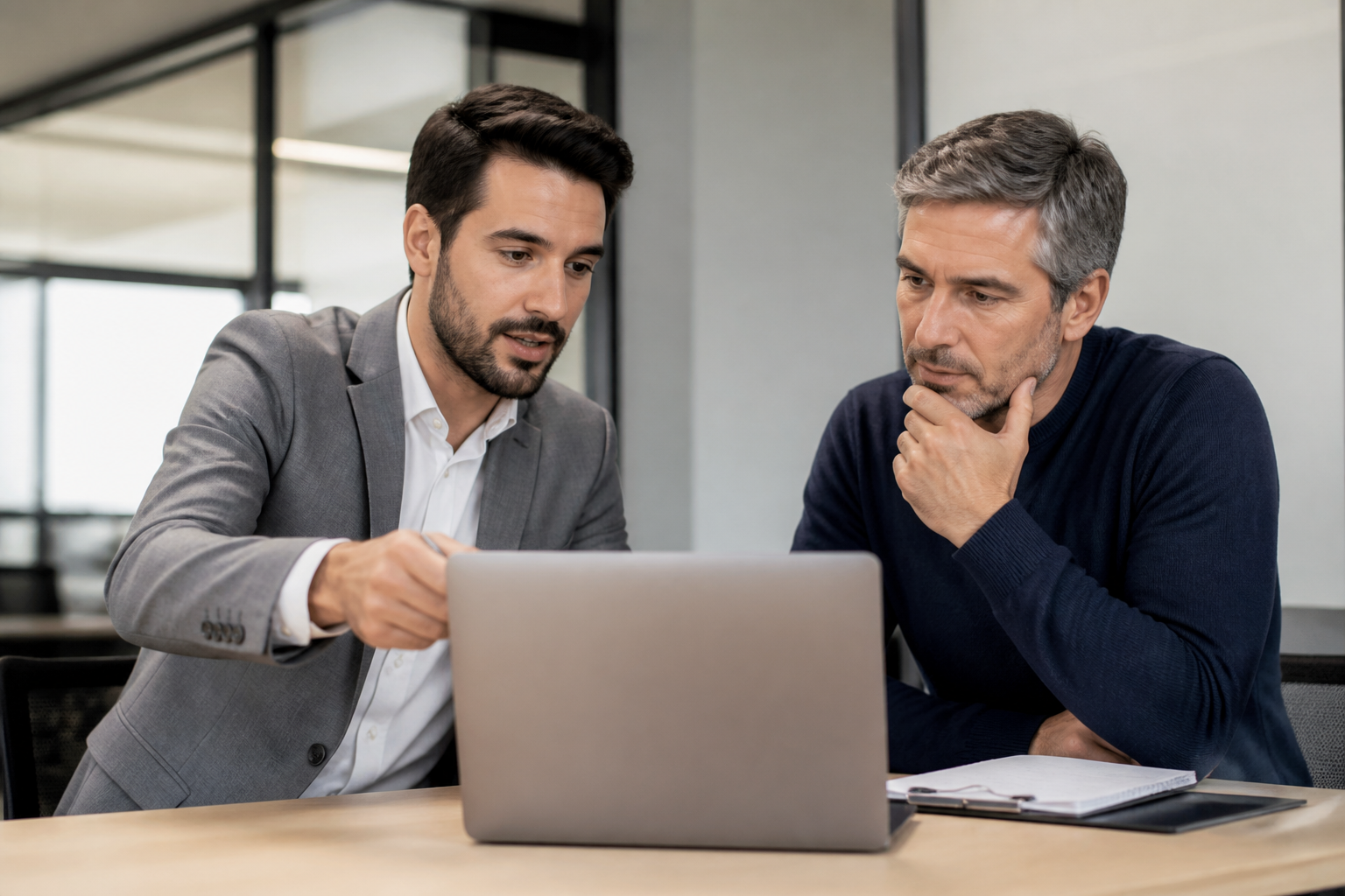 Consultant marketing aidant une PME sur la stratégie SEO