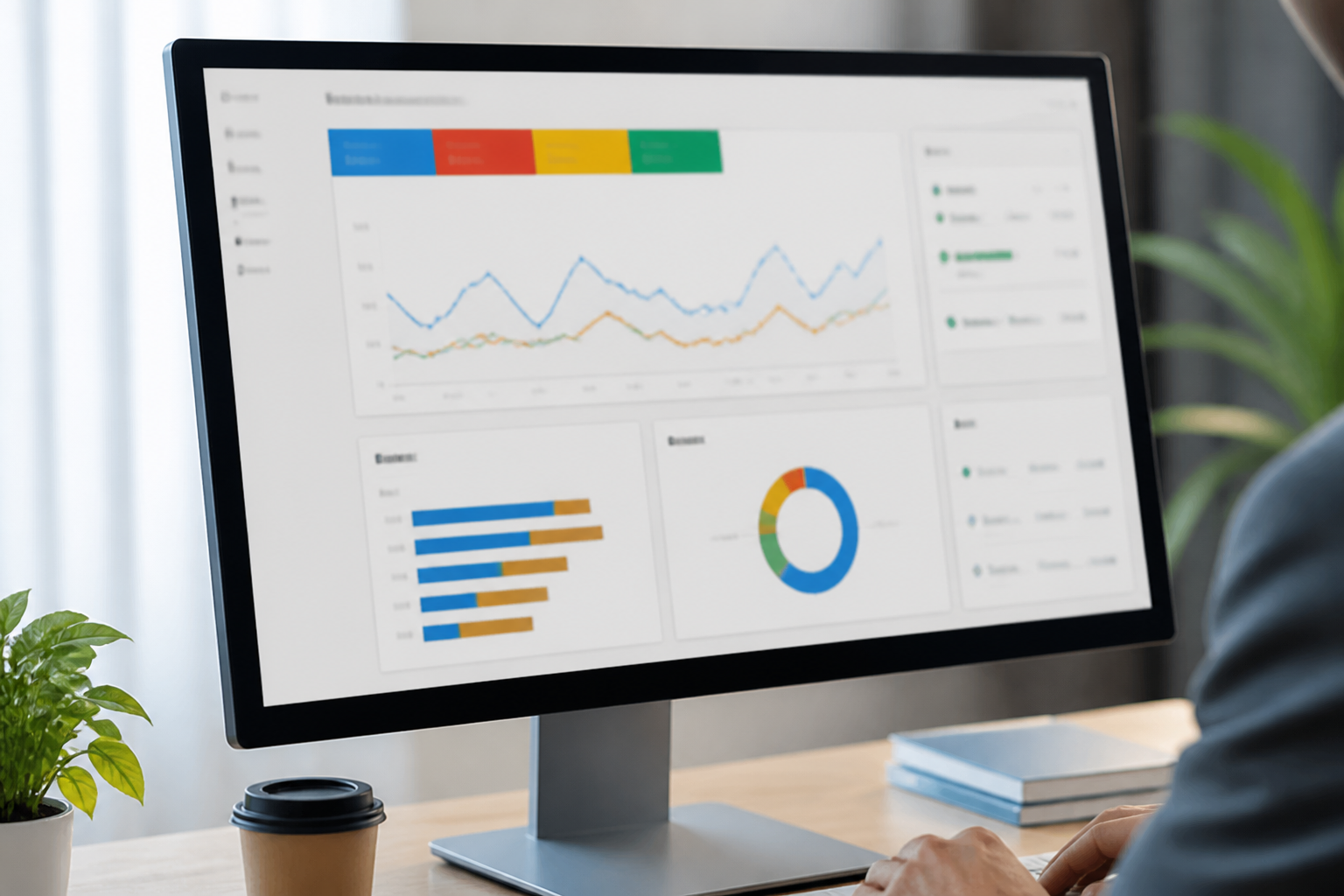 Graphique de performance Google Ads avec indicateurs de conversion et budget