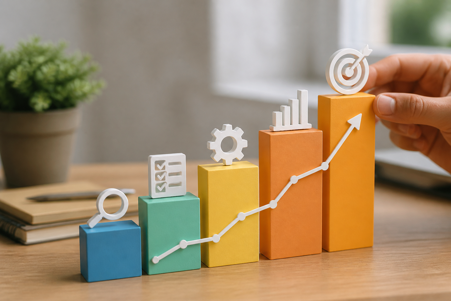 Graphique des étapes d'un audit SEO pour TPE/PME