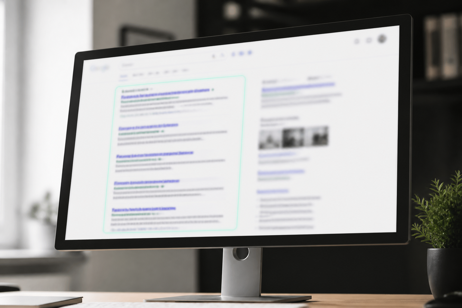 Exemple de résultats SEO sur Google
