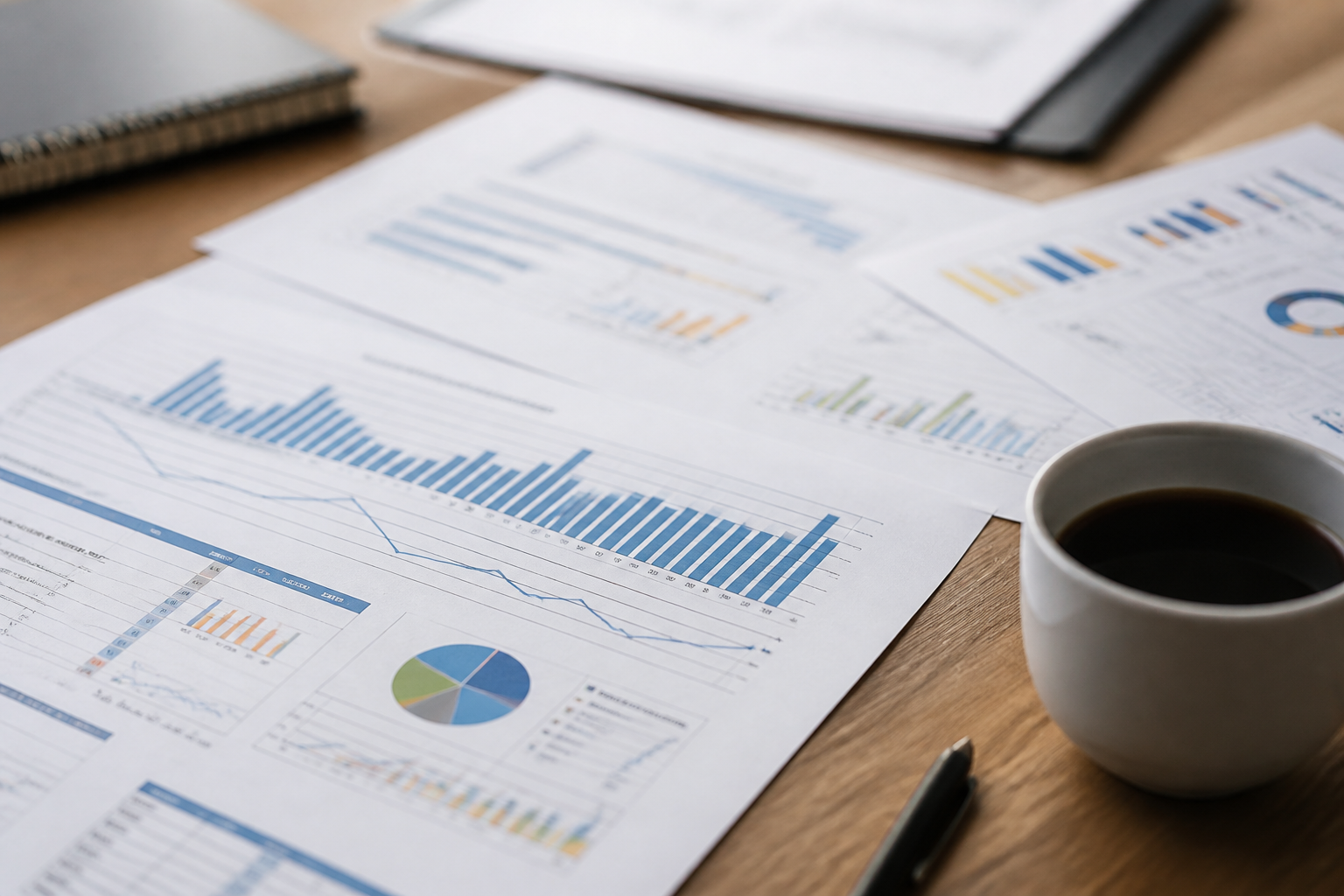 Rapports d’audit SEO et recherche de mots-clés sur un bureau