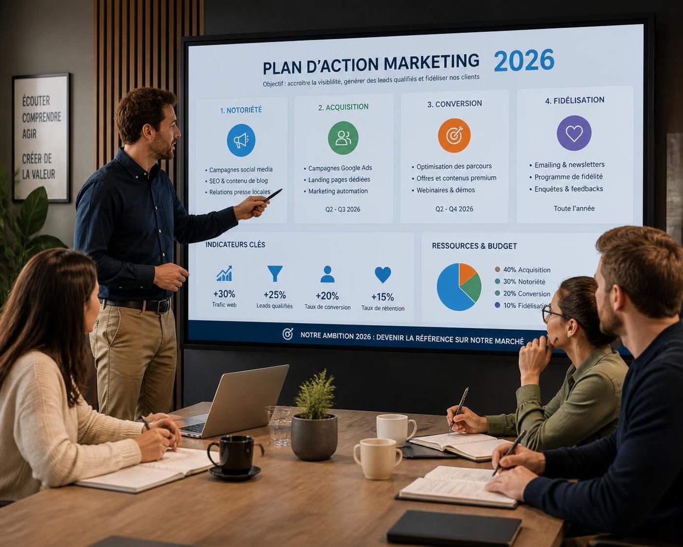 découvrez les étapes clés pour élaborer un plan d'action marketing efficace en 2026 et propulsez la croissance de votre entreprise avec des stratégies adaptées.