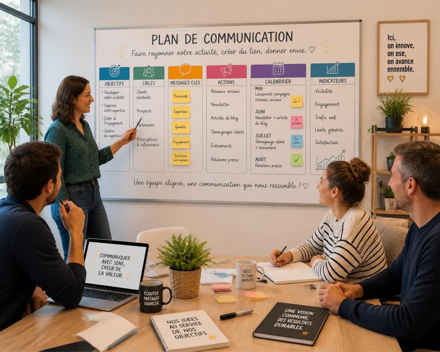 découvrez un exemple de plan de communication interne efficace pour renforcer la cohésion d’équipe et améliorer la collaboration au sein de votre entreprise.