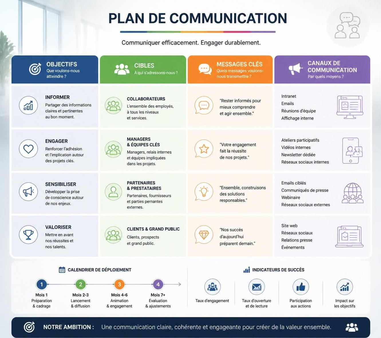 découvrez comment créer efficacement un plan de communication modèle pour structurer vos actions et atteindre vos objectifs avec succès.