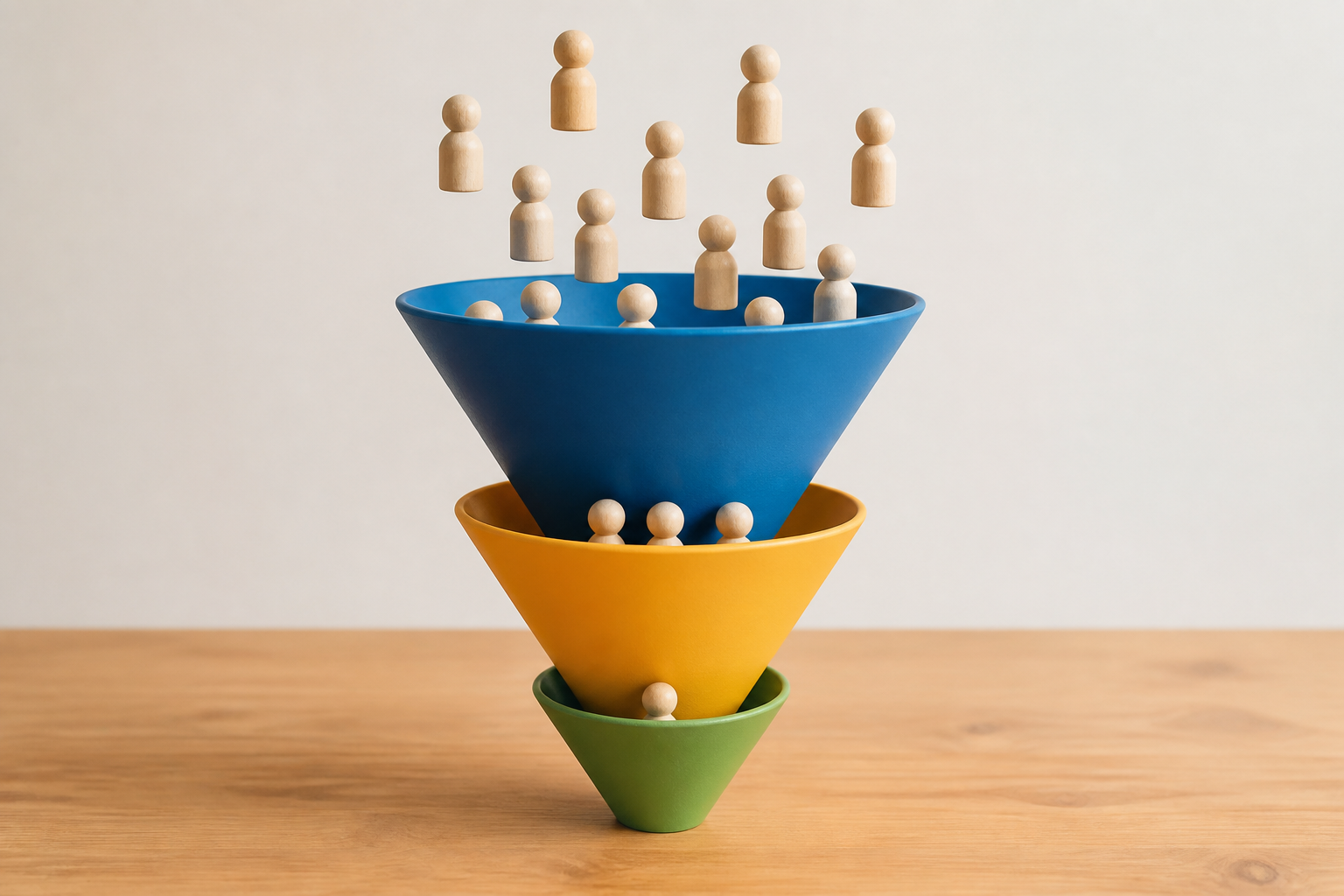 Schéma entonnoir de conversion marketing digital