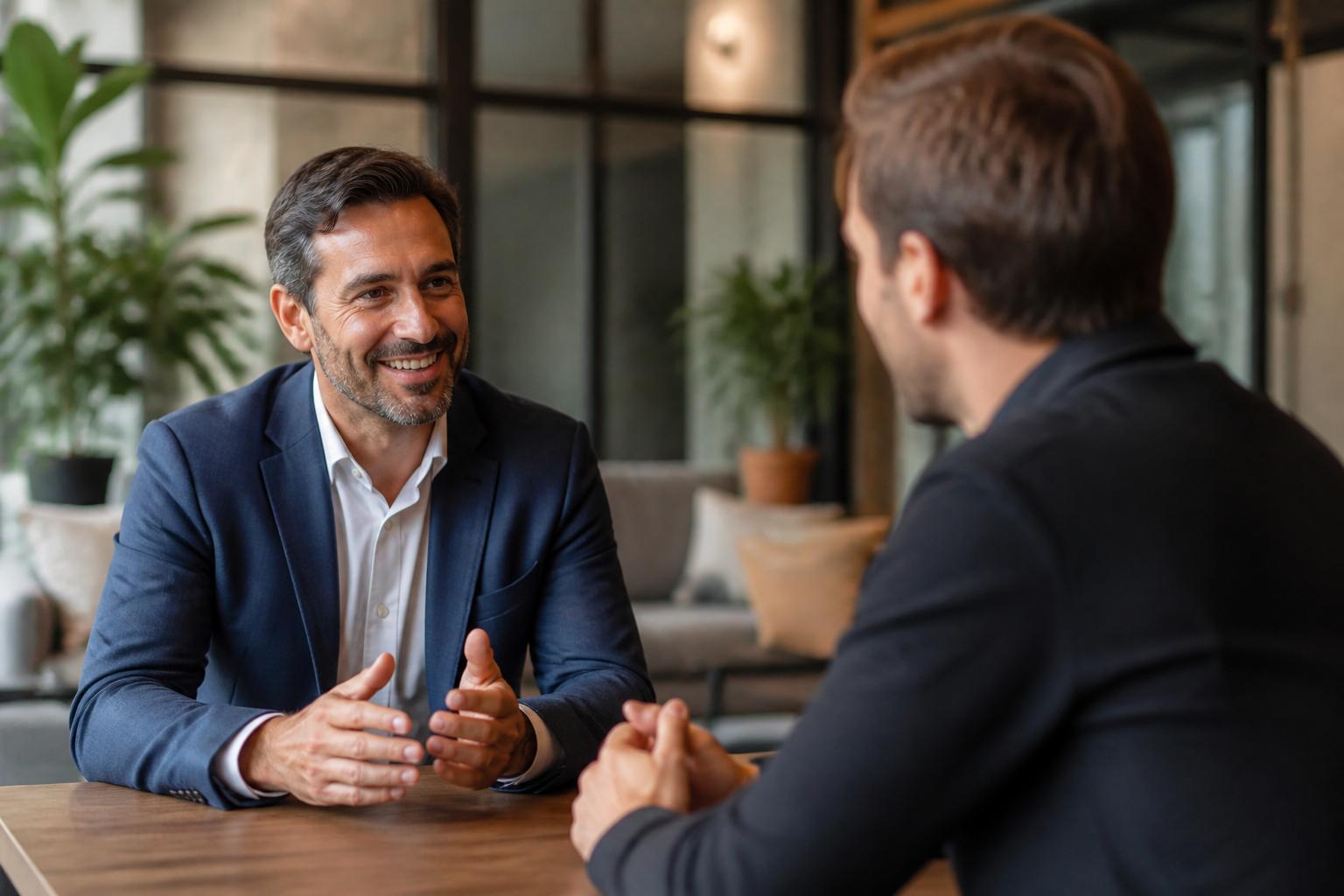 Rencontre entre un dirigeant de PME et un consultant SEO freelance