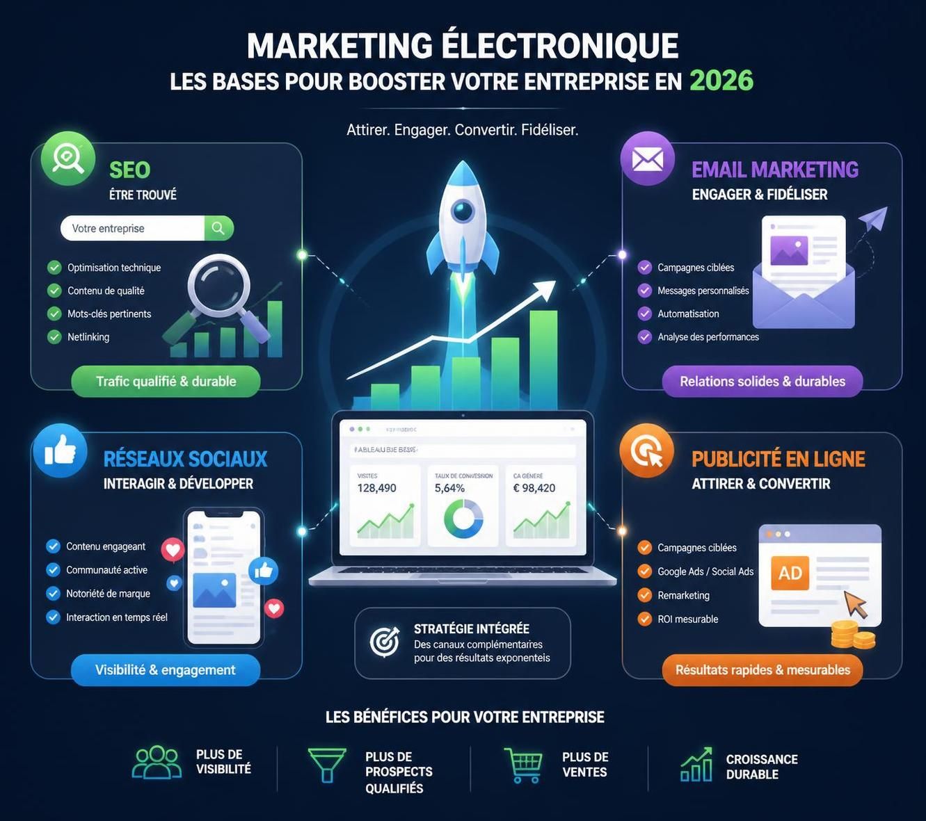 découvrez les fondamentaux du marketing électronique pour dynamiser votre entreprise en 2026. stratégies, outils et conseils essentiels pour réussir votre transformation digitale.