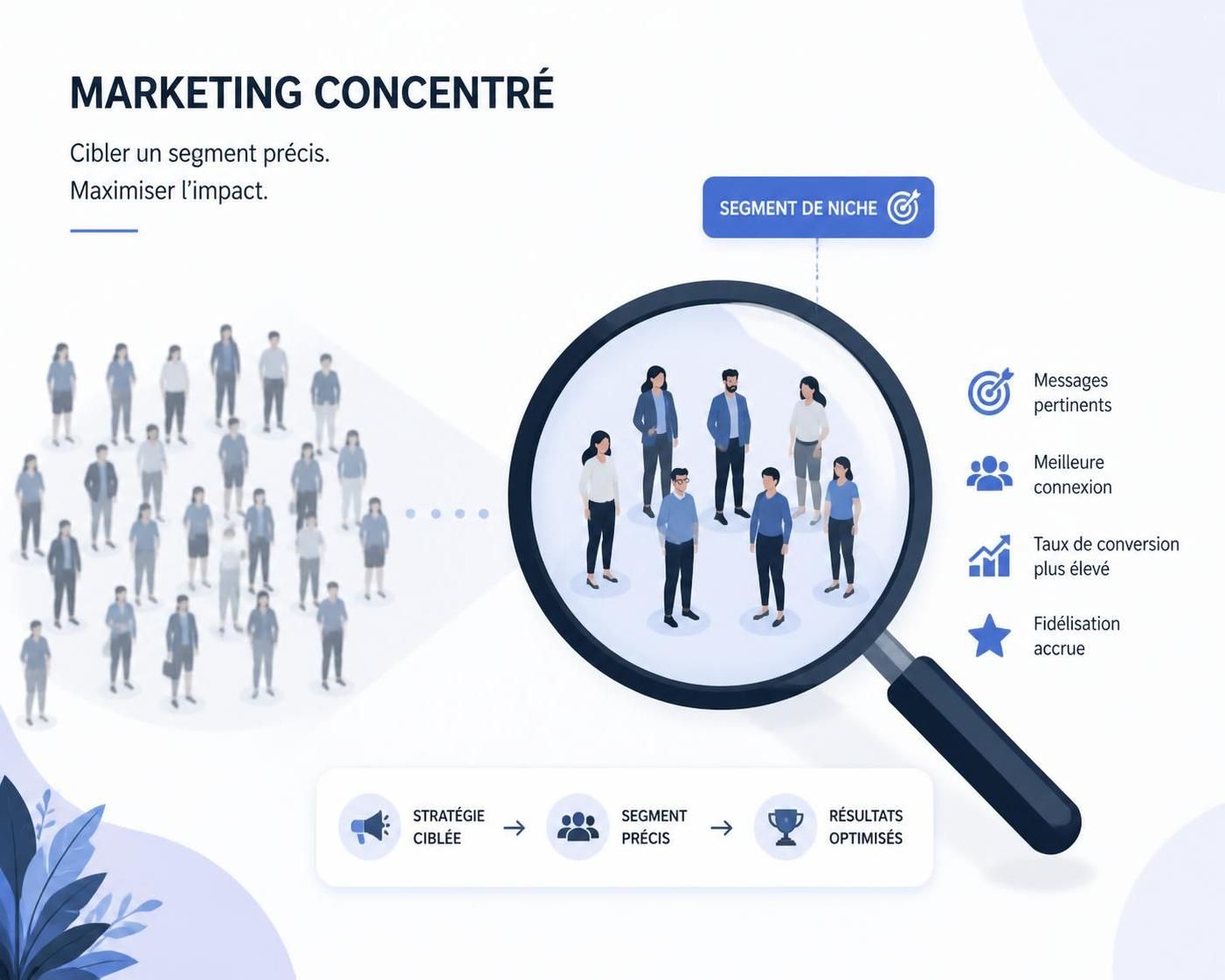 découvrez les stratégies clés du marketing concentré pour cibler efficacement un segment précis et maximiser l'impact de vos campagnes.