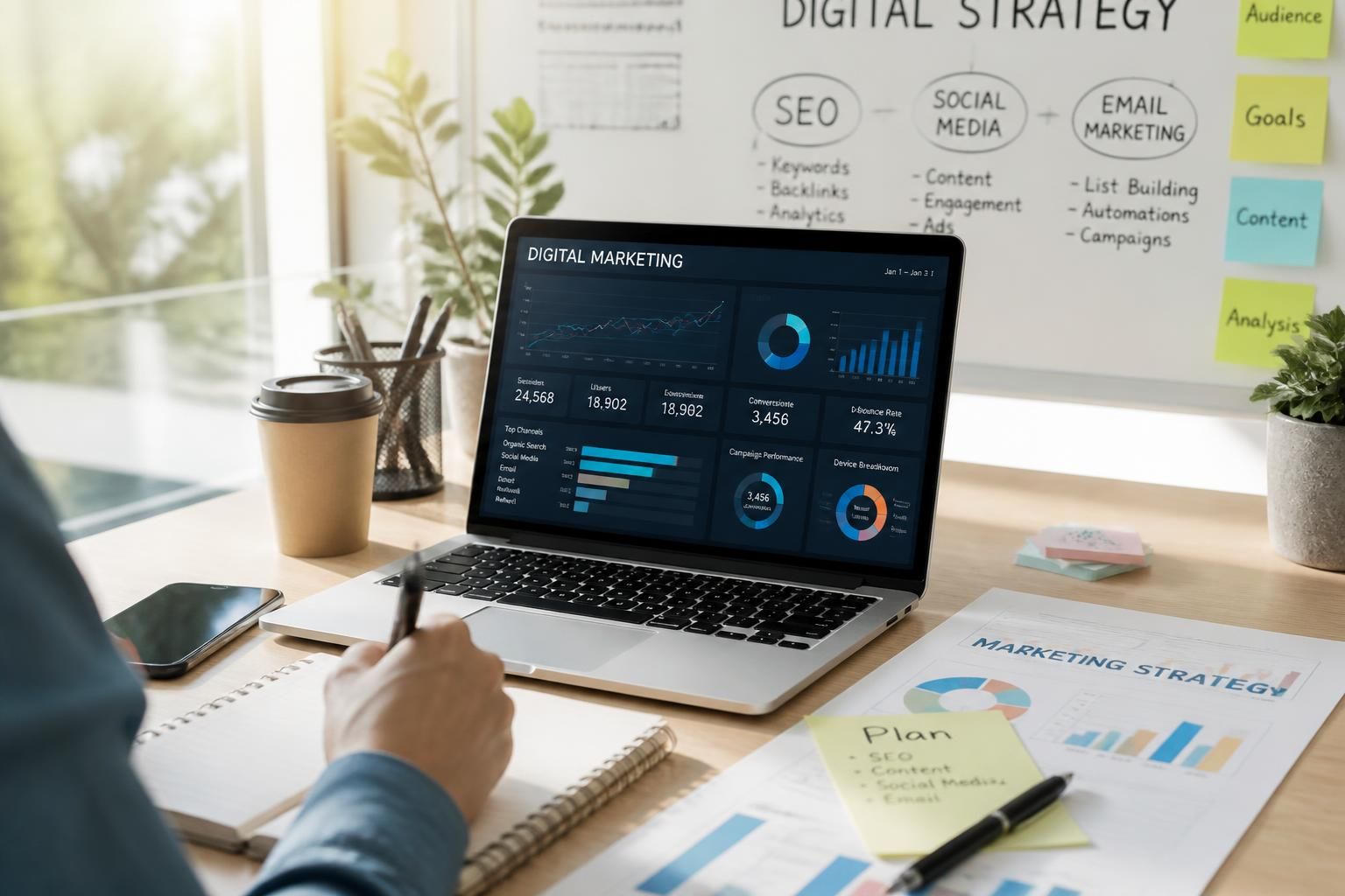 découvrez ce qu'est le marketing digital, ses principales stratégies et comment l'utiliser efficacement pour booster la visibilité et la croissance de votre entreprise en ligne.